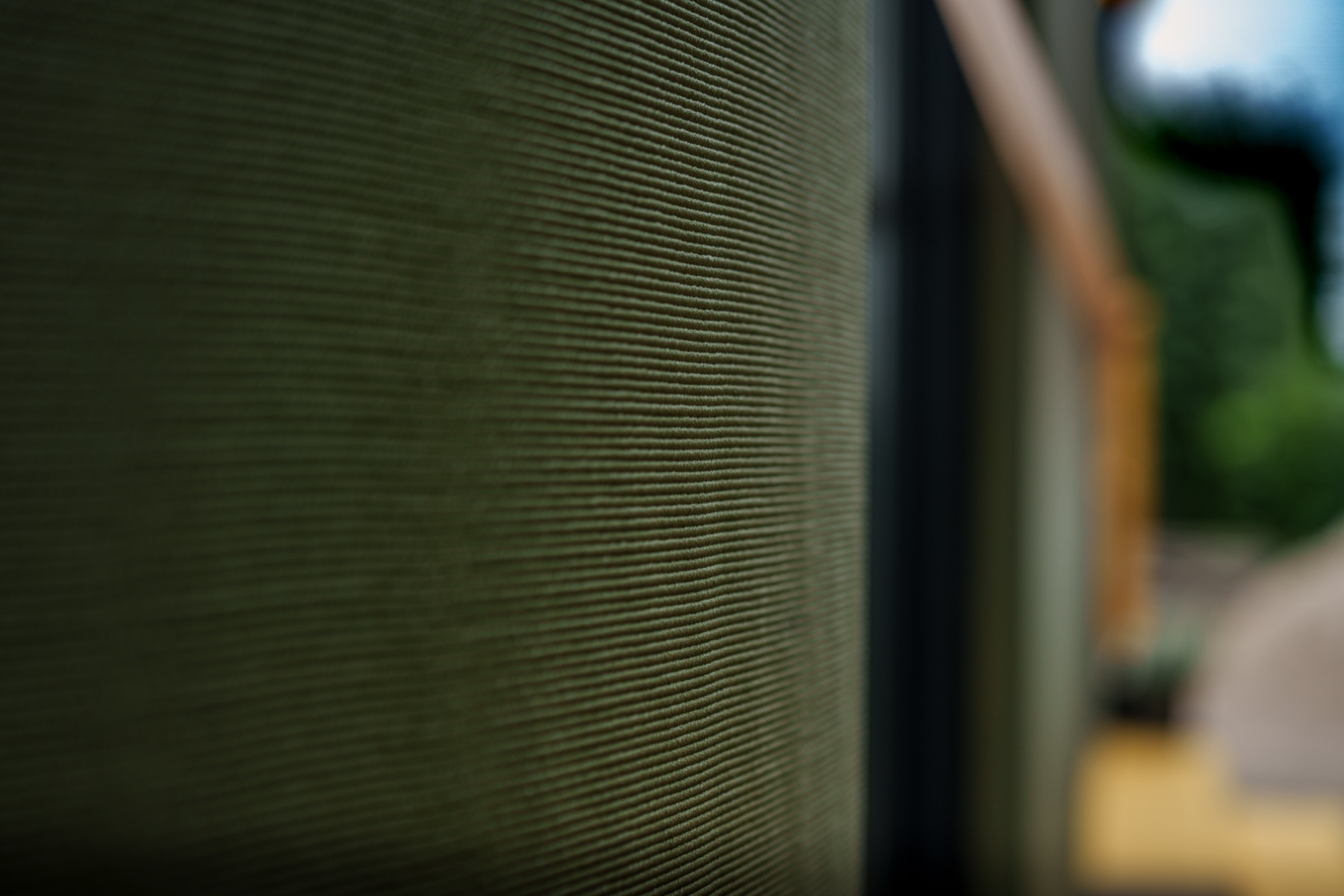 Macrodetail van de groene Silco7-geveltextuur van Silva Embrace